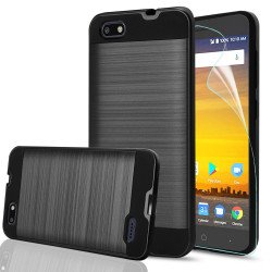 ZTE Blade Force / ZTE Warp 8 N9517 Armor Hybrid Case (Black)